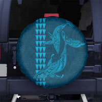 Aloha Hawaii Whale Kakau and Polynesian Tattoo Spare Tire Cover Light Blue Color LT03 - Polynesian Pride
