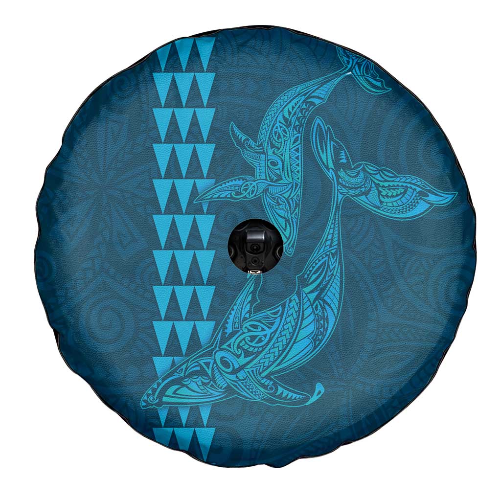 Aloha Hawaii Whale Kakau and Polynesian Tattoo Spare Tire Cover Light Blue Color LT03 - Polynesian Pride