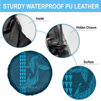 Aloha Hawaii Whale Kakau and Polynesian Tattoo Spare Tire Cover Light Blue Color LT03 - Polynesian Pride