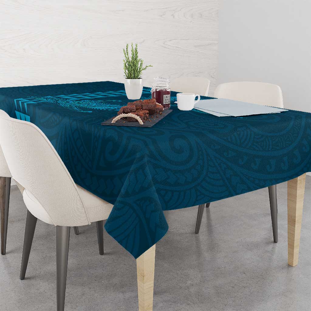Aloha Hawaii Whale Kakau and Polynesian Tattoo Tablecloth Light Blue Color LT03 - Polynesian Pride