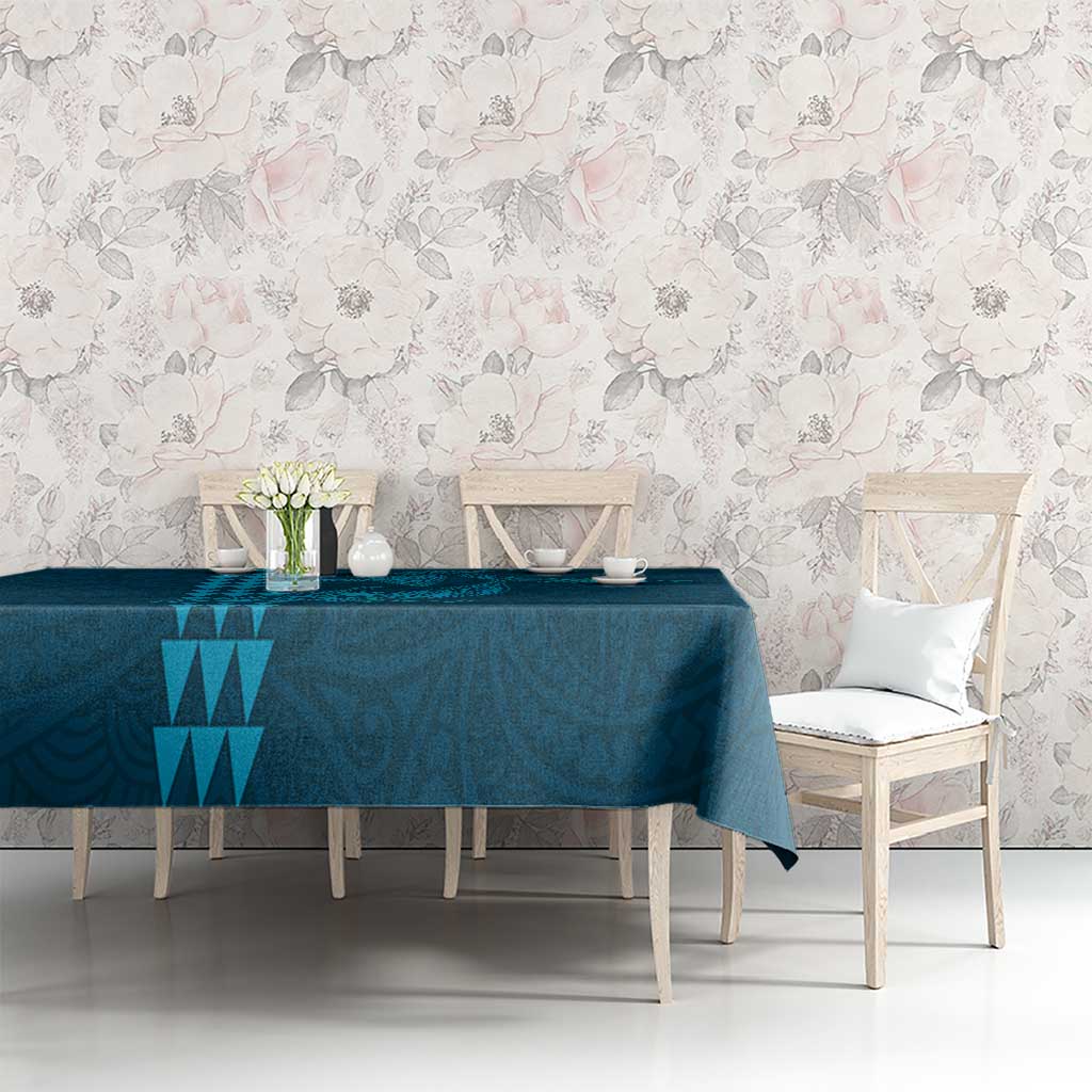 Aloha Hawaii Whale Kakau and Polynesian Tattoo Tablecloth Light Blue Color LT03 - Polynesian Pride