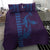 Aloha Hawaii Whale Kakau and Polynesian Tattoo Bedding Set Purple Color