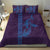 Aloha Hawaii Whale Kakau and Polynesian Tattoo Bedding Set Purple Color