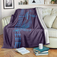Aloha Hawaii Whale Kakau and Polynesian Tattoo Blanket Purple Color LT03 Purple - Polynesian Pride