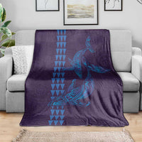 Aloha Hawaii Whale Kakau and Polynesian Tattoo Blanket Purple Color LT03 - Polynesian Pride