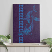 Aloha Hawaii Whale Kakau and Polynesian Tattoo Canvas Wall Art Purple Color LT03 - Polynesian Pride