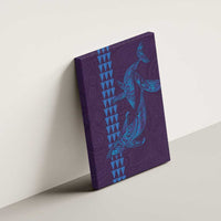 Aloha Hawaii Whale Kakau and Polynesian Tattoo Canvas Wall Art Purple Color LT03 - Polynesian Pride