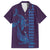 Aloha Hawaii Whale Kakau and Polynesian Tattoo Family Matching Off Shoulder Maxi Dress and Hawaiian Shirt Purple Color