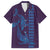 Aloha Hawaii Whale Kakau and Polynesian Tattoo Family Matching Off Shoulder Short Dress and Hawaiian Shirt Purple Color