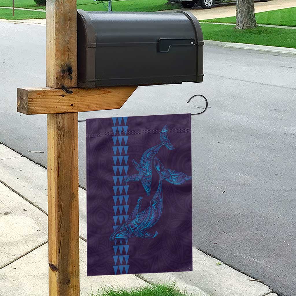 Aloha Hawaii Whale Kakau and Polynesian Tattoo Garden Flag Purple Color LT03 - Polynesian Pride