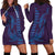 Aloha Hawaii Whale Kakau and Polynesian Tattoo Hoodie Dress Purple Color