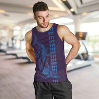 Aloha Hawaii Whale Kakau and Polynesian Tattoo Men Tank Top Purple Color LT03 Purple - Polynesian Pride