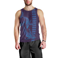 Aloha Hawaii Whale Kakau and Polynesian Tattoo Men Tank Top Purple Color LT03 - Polynesian Pride