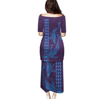 Aloha Hawaii Whale Kakau and Polynesian Tattoo Puletasi Purple Color LT03 - Polynesian Pride