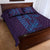 Aloha Hawaii Whale Kakau and Polynesian Tattoo Quilt Bed Set Purple Color