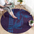 Aloha Hawaii Whale Kakau and Polynesian Tattoo Round Carpet Purple Color