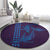 Aloha Hawaii Whale Kakau and Polynesian Tattoo Round Carpet Purple Color