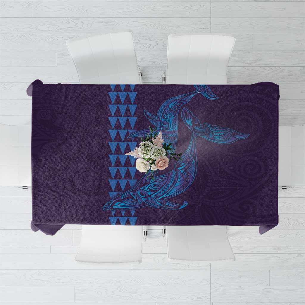 Aloha Hawaii Whale Kakau and Polynesian Tattoo Tablecloth Purple Color LT03 Purple - Polynesian Pride