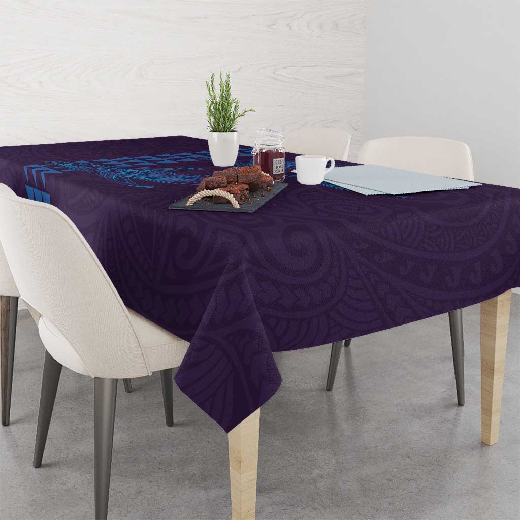Aloha Hawaii Whale Kakau and Polynesian Tattoo Tablecloth Purple Color LT03 - Polynesian Pride