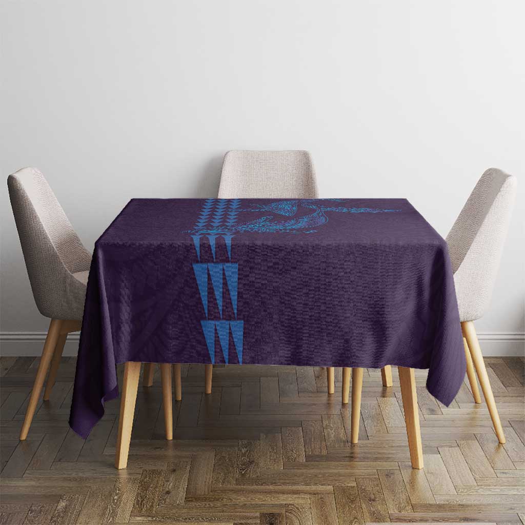 Aloha Hawaii Whale Kakau and Polynesian Tattoo Tablecloth Purple Color LT03 - Polynesian Pride