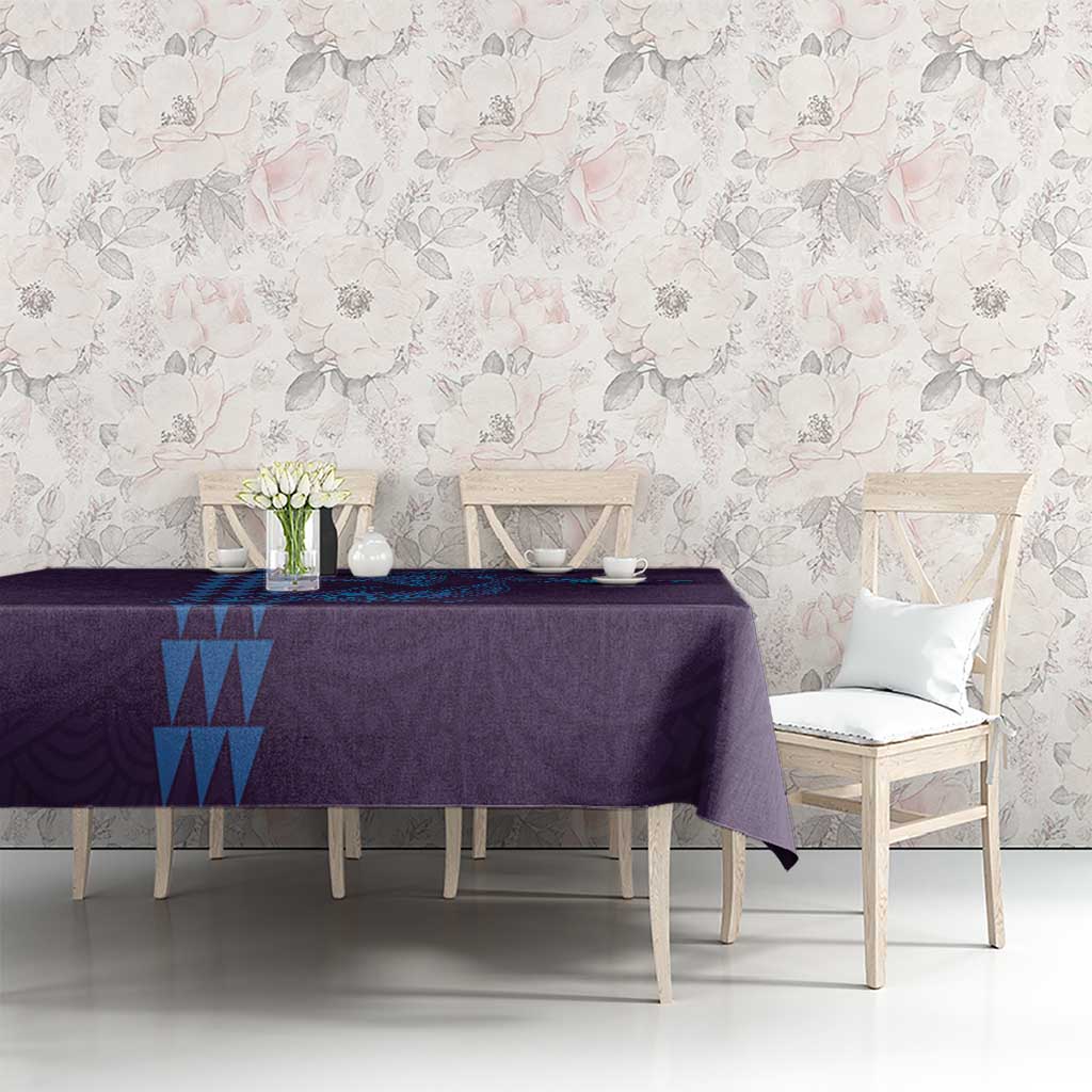 Aloha Hawaii Whale Kakau and Polynesian Tattoo Tablecloth Purple Color LT03 - Polynesian Pride