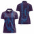 Aloha Hawaii Whale Kakau and Polynesian Tattoo Women Polo Shirt Purple Color