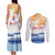 Personalised Hawaiki Nui Va'a French Polynesian Pattern Couples Matching Tank Maxi Dress and Long Sleeve Button Shirt White Color