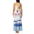 Personalised Hawaiki Nui Va'a French Polynesian Pattern Family Matching Tank Maxi Dress and Hawaiian Shirt White Color