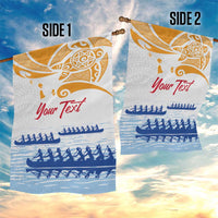 Personalised Hawaiki Nui Va'a French Polynesian Pattern Garden Flag White Color LT03 - Polynesian Pride