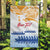 Personalised Hawaiki Nui Va'a French Polynesian Pattern Garden Flag White Color