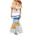 Personalised Hawaiki Nui Va'a French Polynesian Pattern Mermaid Dress White Color