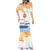 Personalised Hawaiki Nui Va'a French Polynesian Pattern Mermaid Dress White Color