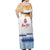 Personalised Hawaiki Nui Va'a French Polynesian Pattern Off Shoulder Maxi Dress White Color