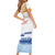 Personalised Hawaiki Nui Va'a French Polynesian Pattern Short Sleeve Bodycon Dress White Color