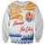 Personalised Hawaiki Nui Va'a French Polynesian Pattern Sweatshirt White Color