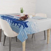 Personalised Hawaiki Nui Va'a French Polynesian Pattern Tablecloth White Color LT03 - Polynesian Pride