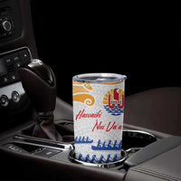 Personalised Hawaiki Nui Va'a French Polynesian Pattern Tumbler Cup White Color LT03 - Polynesian Pride