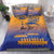 Personalised Hawaiki Nui Va'a French Polynesian Pattern Bedding Set Sunset Color