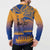 Personalised Hawaiki Nui Va'a French Polynesian Pattern Button Sweatshirt Sunset Color