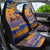 Personalised Hawaiki Nui Va'a French Polynesian Pattern Car Seat Cover Sunset Color