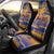 Personalised Hawaiki Nui Va'a French Polynesian Pattern Car Seat Cover Sunset Color