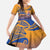 Personalised Hawaiki Nui Va'a French Polynesian Pattern Family Matching Tank Maxi Dress and Hawaiian Shirt Sunset Color