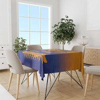 Personalised Hawaiki Nui Va'a French Polynesian Pattern Tablecloth Sunset Color LT03 - Polynesian Pride