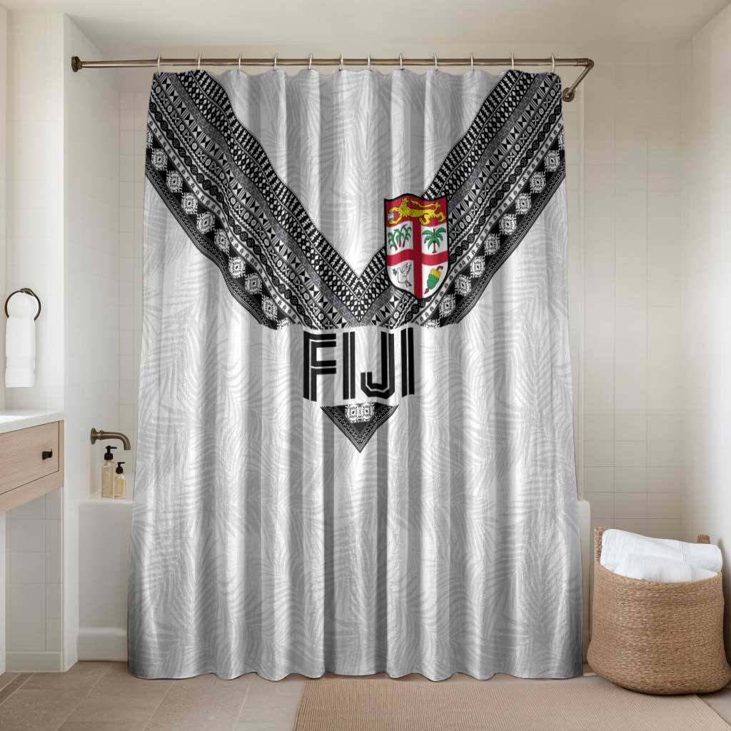 Rugby Fiji Bathroom Set Fijian Masi Tribal Sporty Style White Color - Polynesian Pride