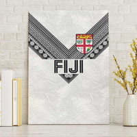 Rugby Fiji Canvas Wall Art Fijian Masi Tribal Sporty Style White Color - Polynesian Pride