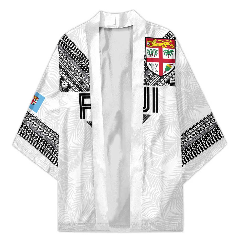 Custom Rugby Fiji Kimono Fijian Masi Tribal Sporty Style White Color - Polynesian Pride