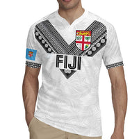 Custom Rugby Fiji Rugby Jersey Fijian Masi Tribal Sporty Style White Color - Polynesian Pride