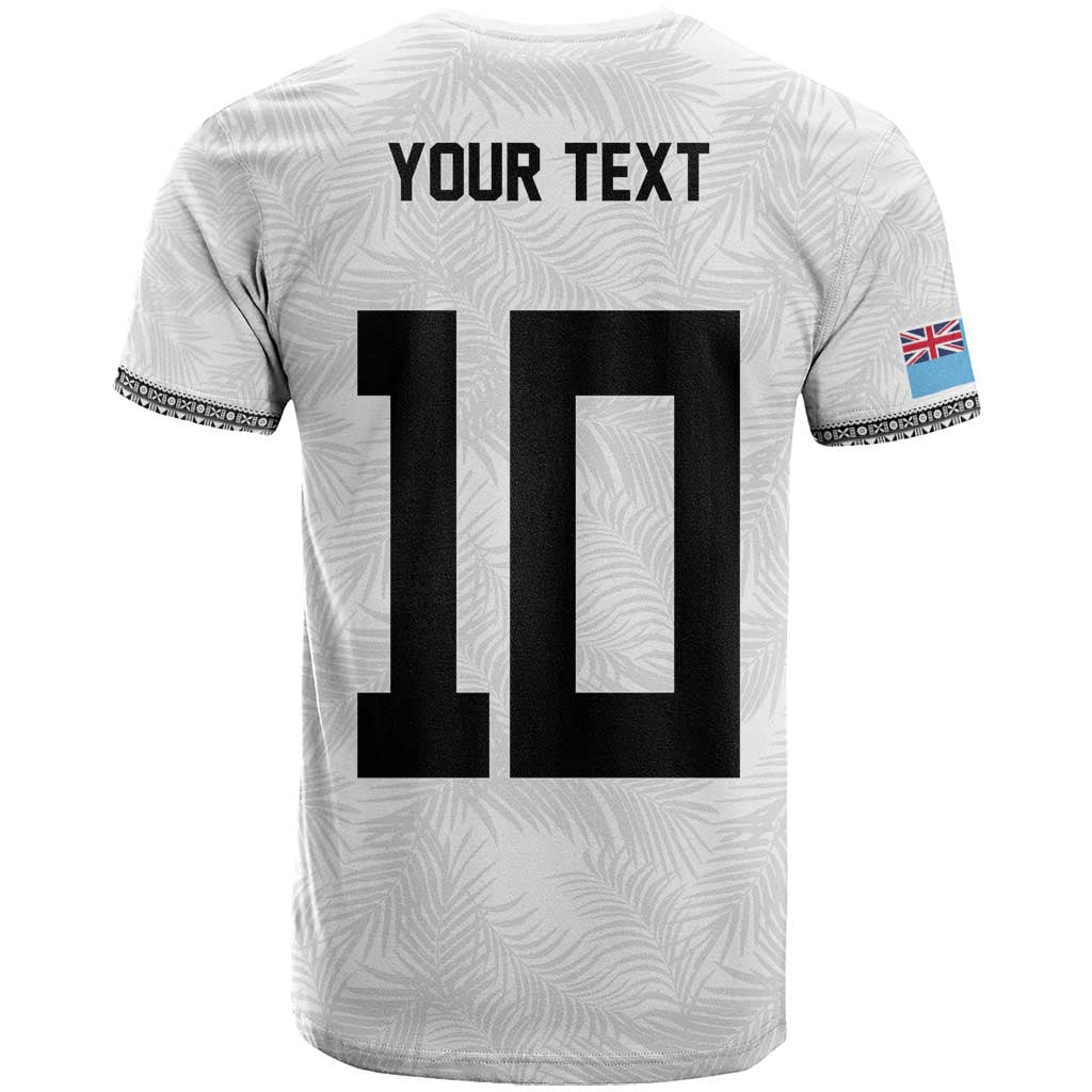 Custom Rugby Fiji T Shirt Fijian Masi Tribal Sporty Style White Color - Polynesian Pride