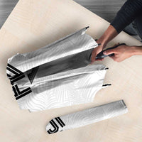 Rugby Fiji Umbrella Fijian Masi Tribal Sporty Style White Color - Polynesian Pride