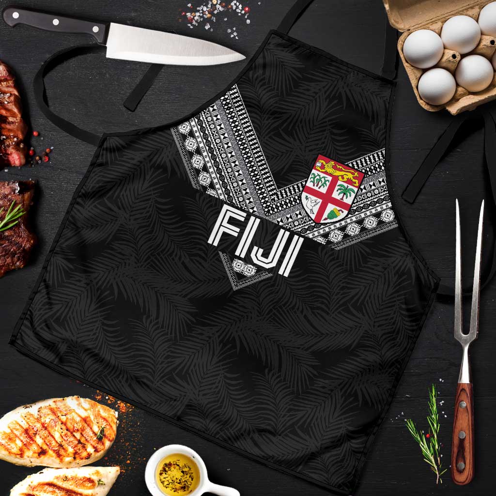 Rugby Fiji Apron Fijian Masi Tribal Sporty Style Black Color - Polynesian Pride